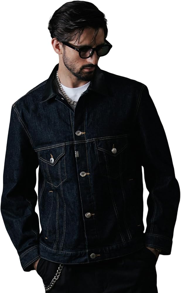 Amazon | [クライミー] BORN FREE レザー襟 セルビッチ